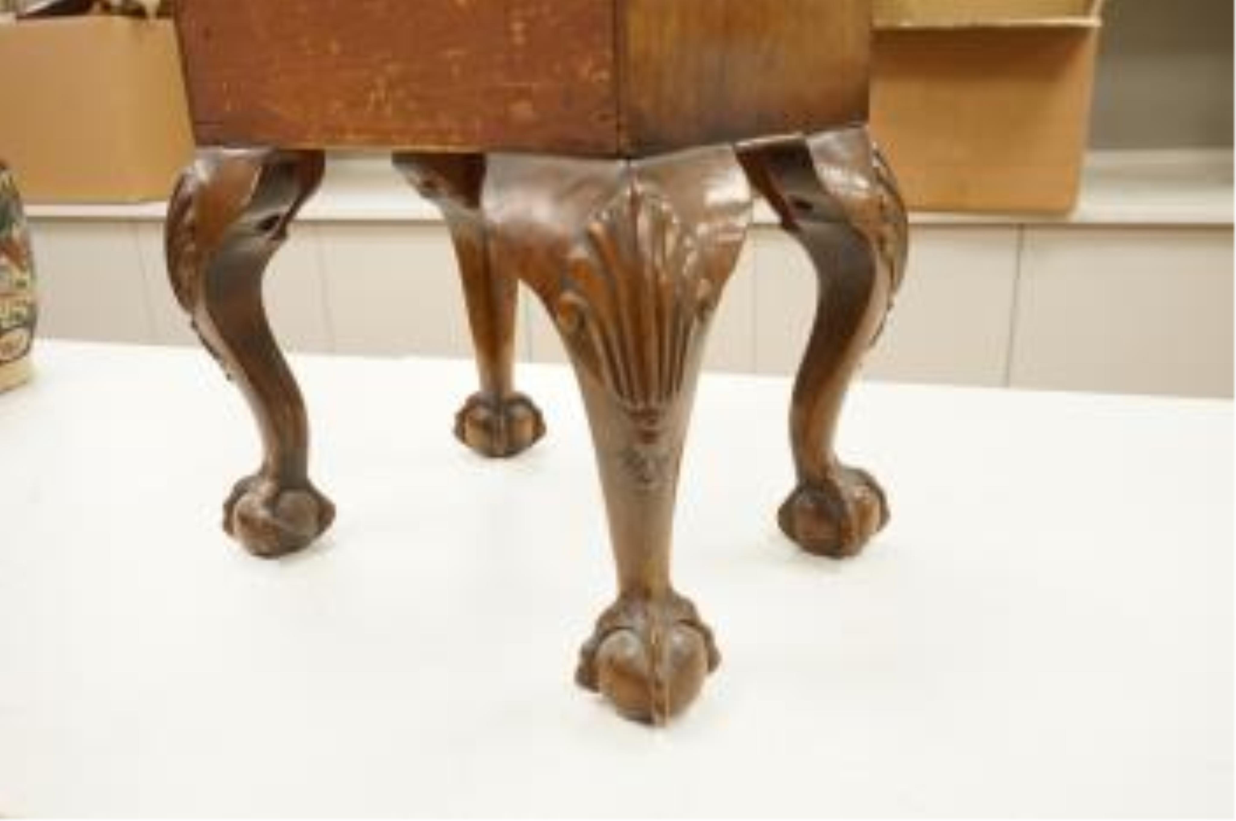 An early 20th century miniature walnut four drawer chest, 67cm